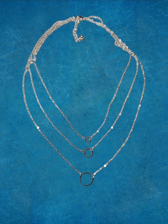 Nadine West Jewelry - NWT Nadine West Three-Strand Silver Circle Necklace - Women Jewelry 16"